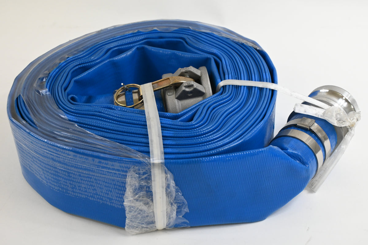 2 IN x 50 FT Pool Backwash Hose with Aluminum Camlock C & E Fittings, Heavy Duty