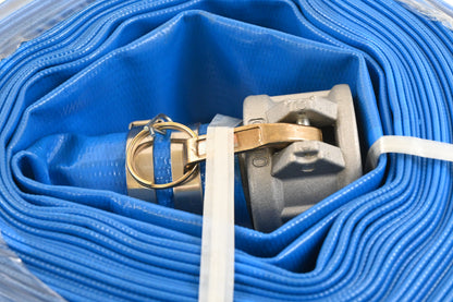 2 IN x 50 FT Pool Backwash Hose with Aluminum Camlock C & E Fittings, Heavy Duty