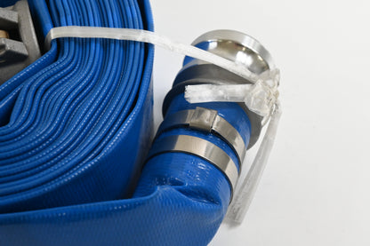 2 IN x 50 FT Pool Backwash Hose with Aluminum Camlock C & E Fittings, Heavy Duty