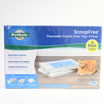 PetSafe ScoopFree Disposable Crystal Fresh Scent Cat Litter Trays - Blue - 3pk