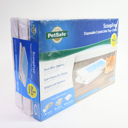 PetSafe ScoopFree Disposable Crystal Fresh Scent Cat Litter Trays - Blue - 3pk
