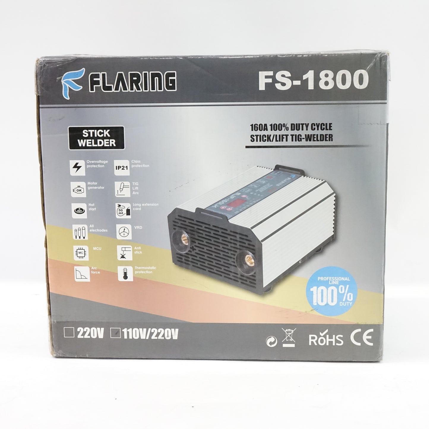 FLARING Stick Welder Machine IGBT Lift Tig 110/220V Mini Welding Equipment MMA