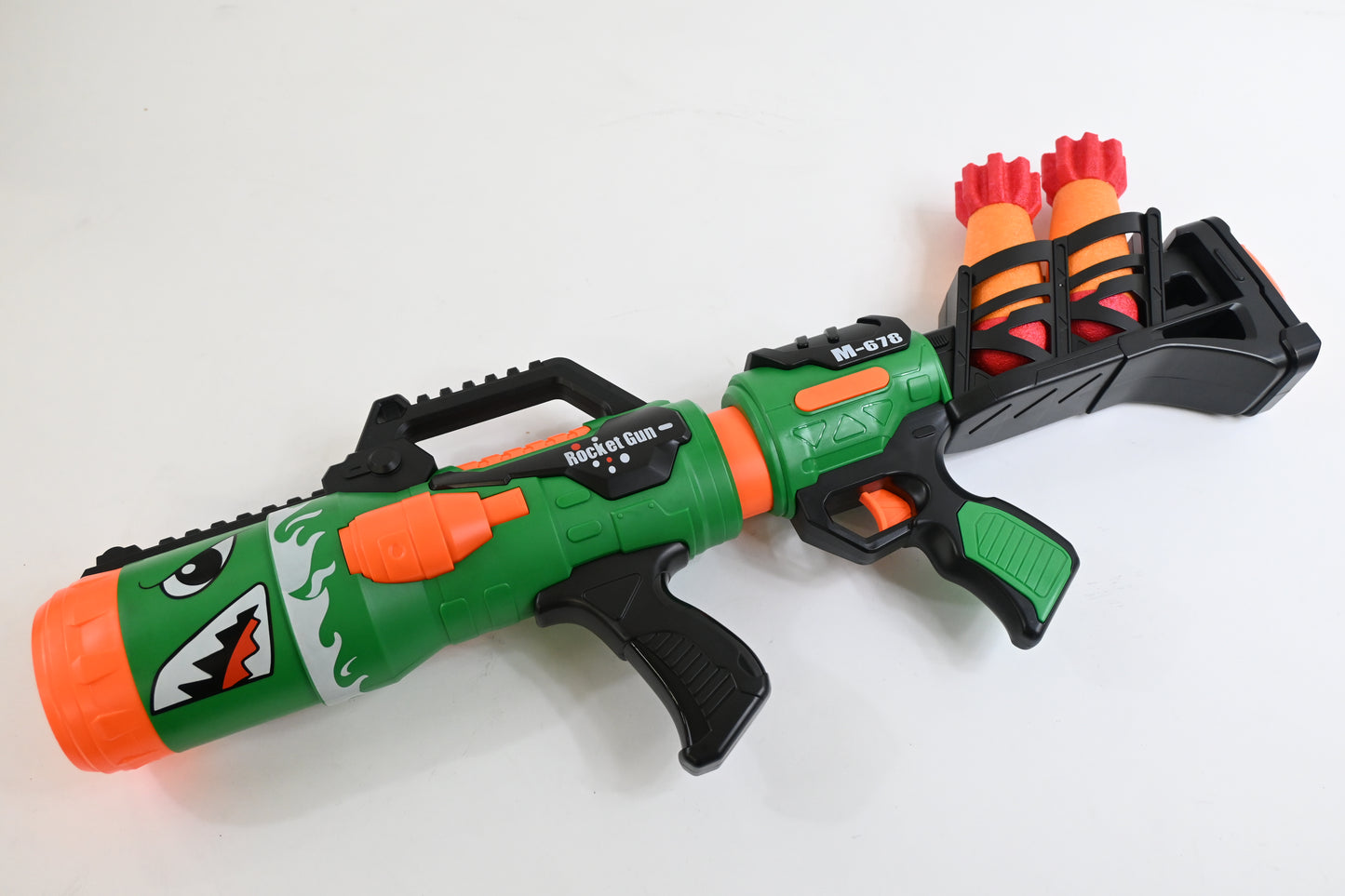 Toy Rocket Barrel Launcher-Fires Foam Rockets, Includes 6 Rockets