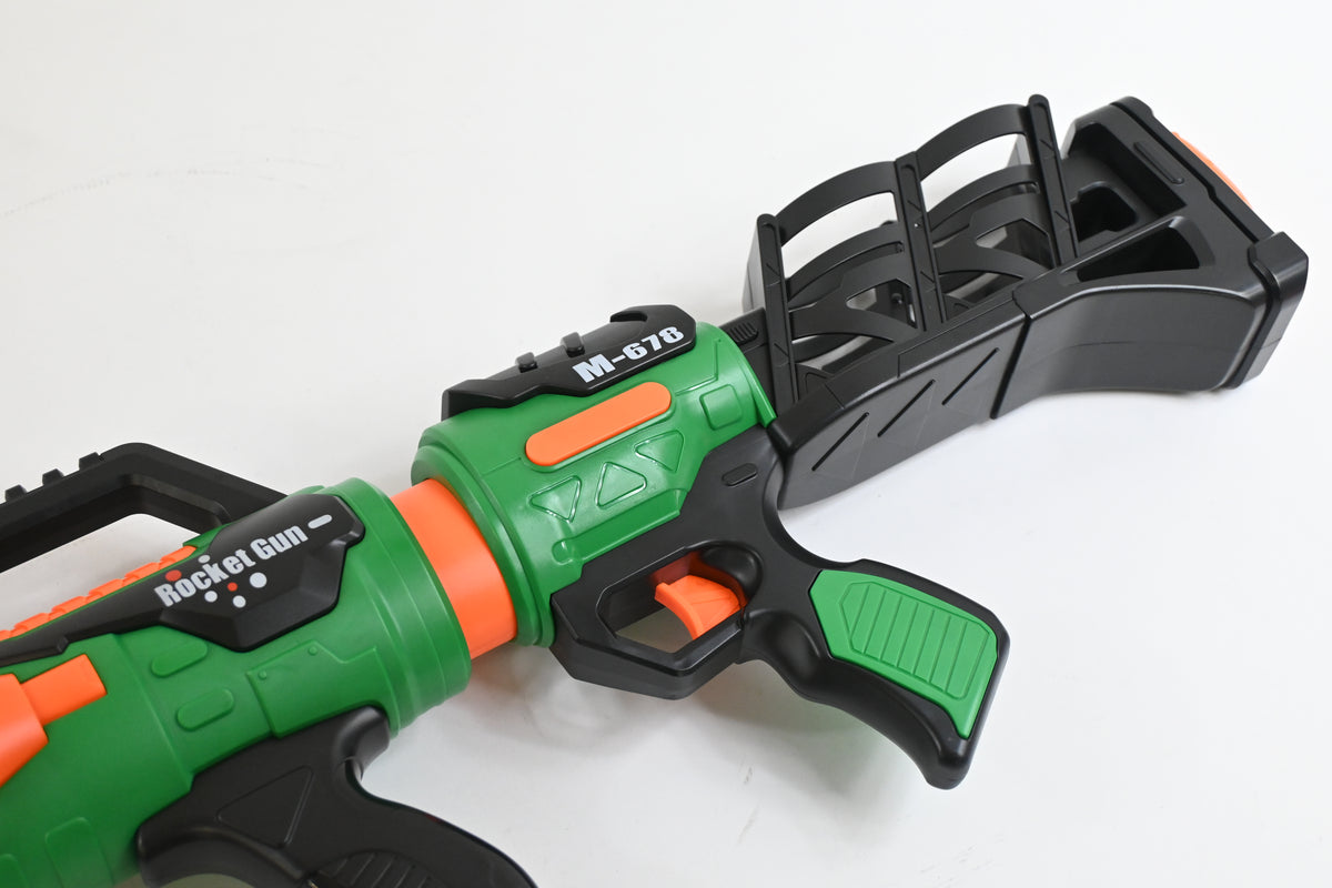 Toy Rocket Barrel Launcher-Fires Foam Rockets, Includes 6 Rockets
