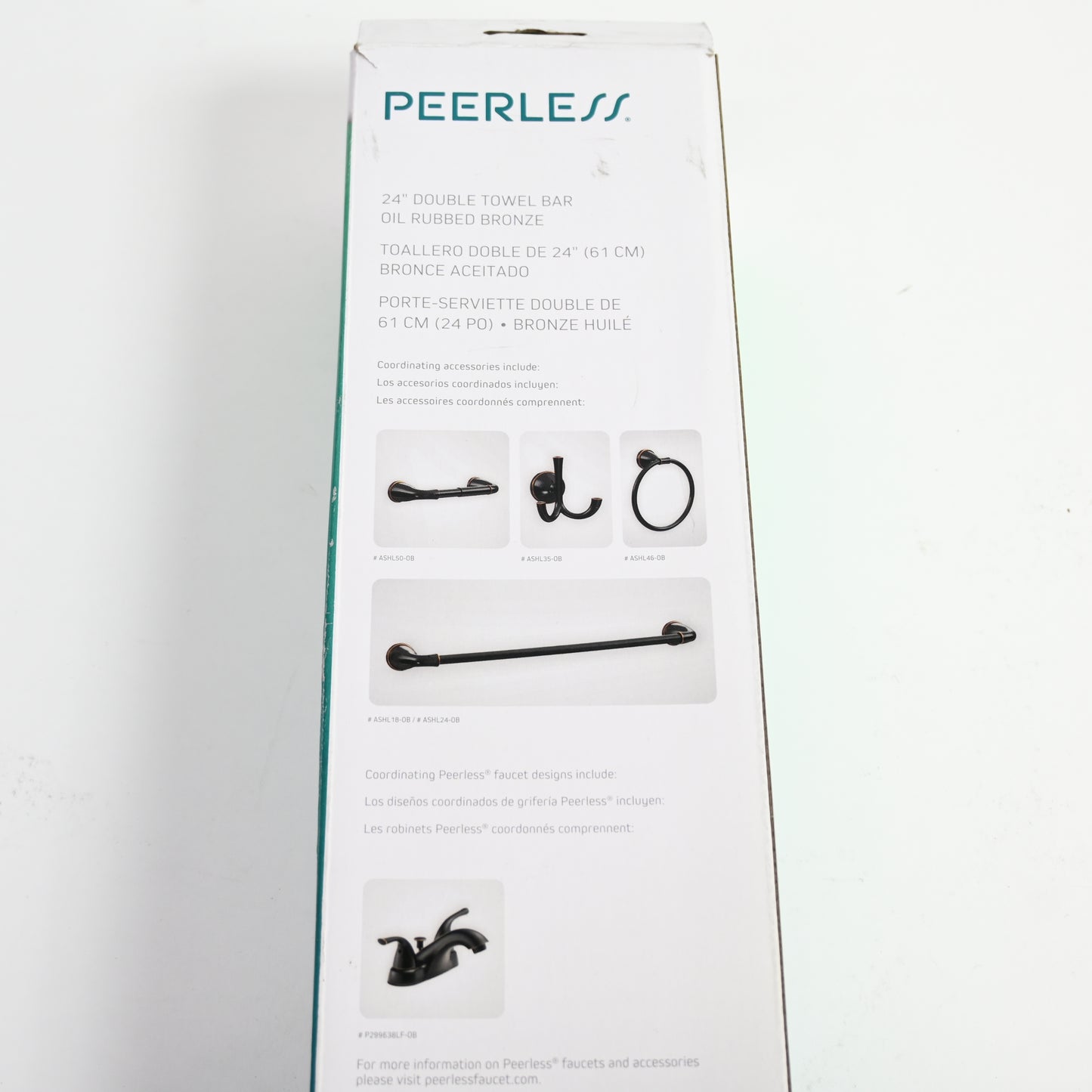 Peerless 24-in Double Oil Rubbed Bronze Wall Mount Double Towel Bar