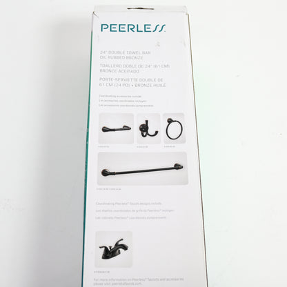 Peerless 24-in Double Oil Rubbed Bronze Wall Mount Double Towel Bar