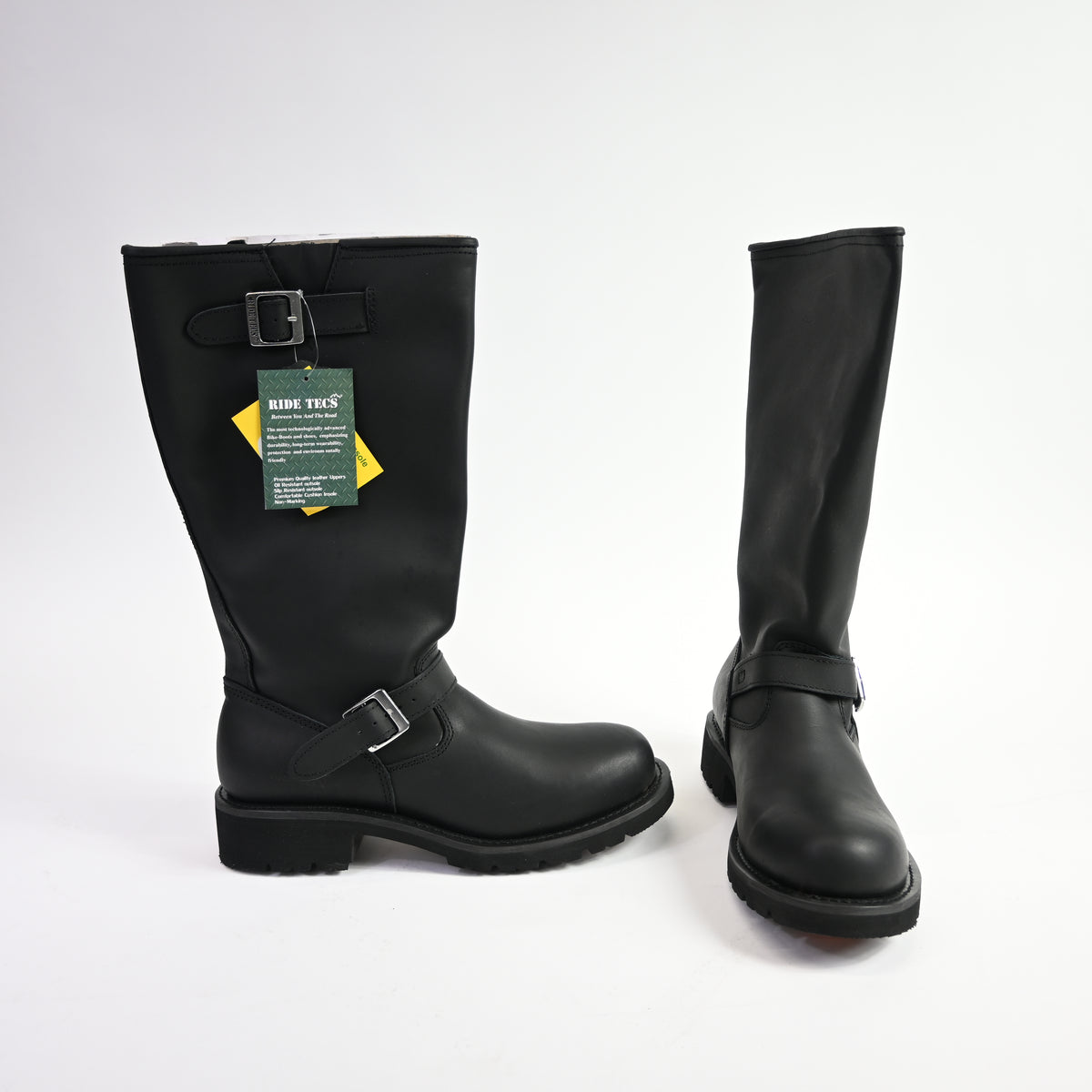 Ad Tec Men's 16" Engineer Biker Boot Black - Size 13 Wide