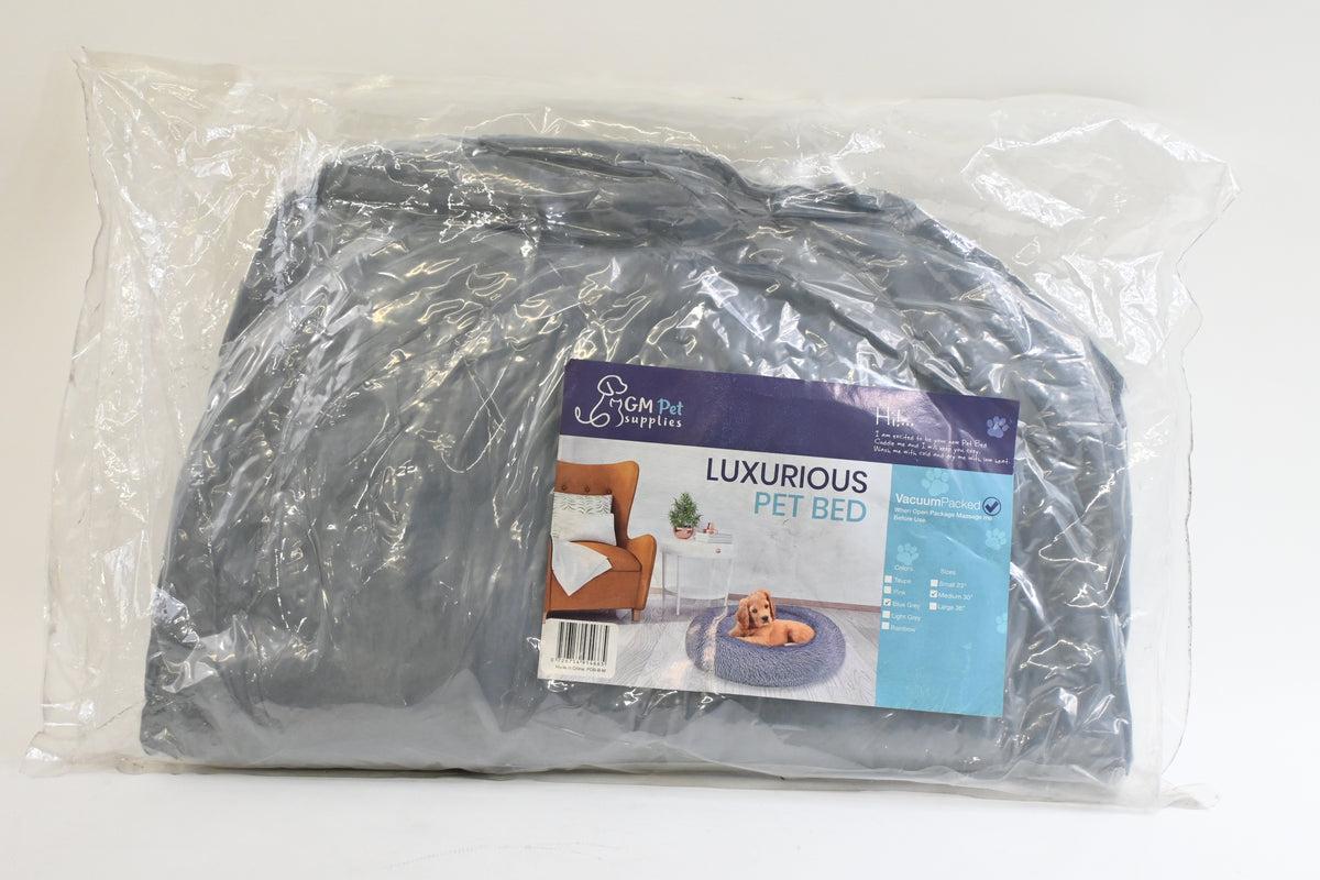 Calming Dog Bed for Large, Medium and Small Pets -Grey