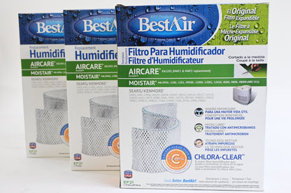 BestAir EF21-PDQ-3 Extended Life Humidifier Replacement Paper Filter, 10.7, 3pk