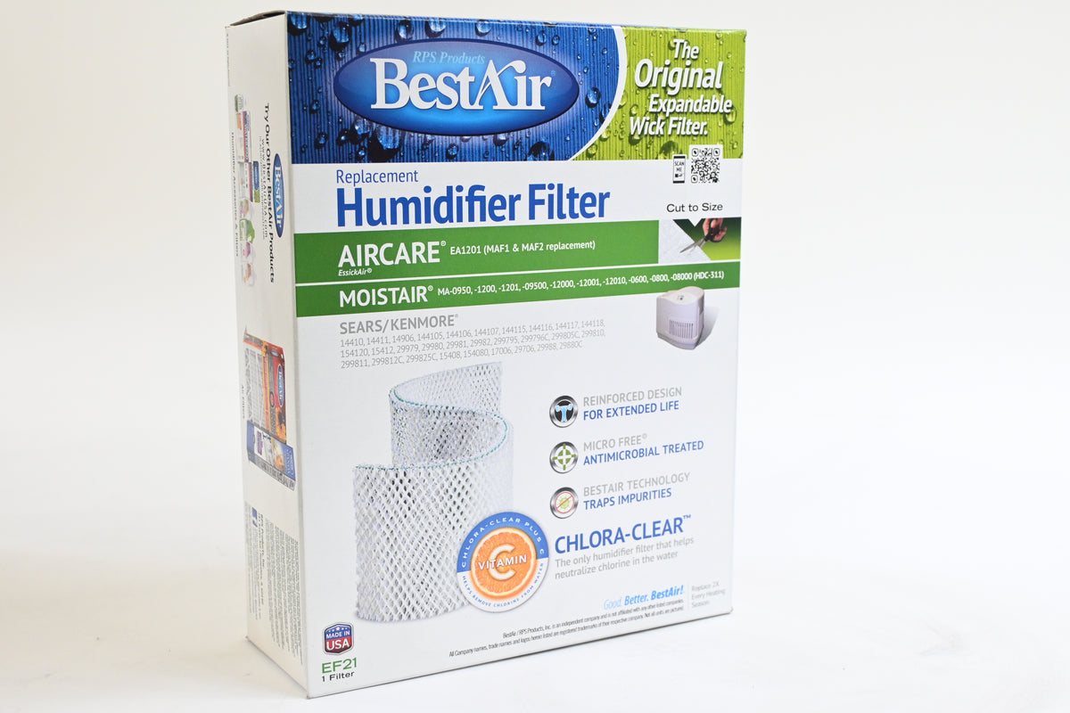 BestAir EF21-PDQ-3 Extended Life Humidifier Replacement Paper Filter, 10.7, 3pk