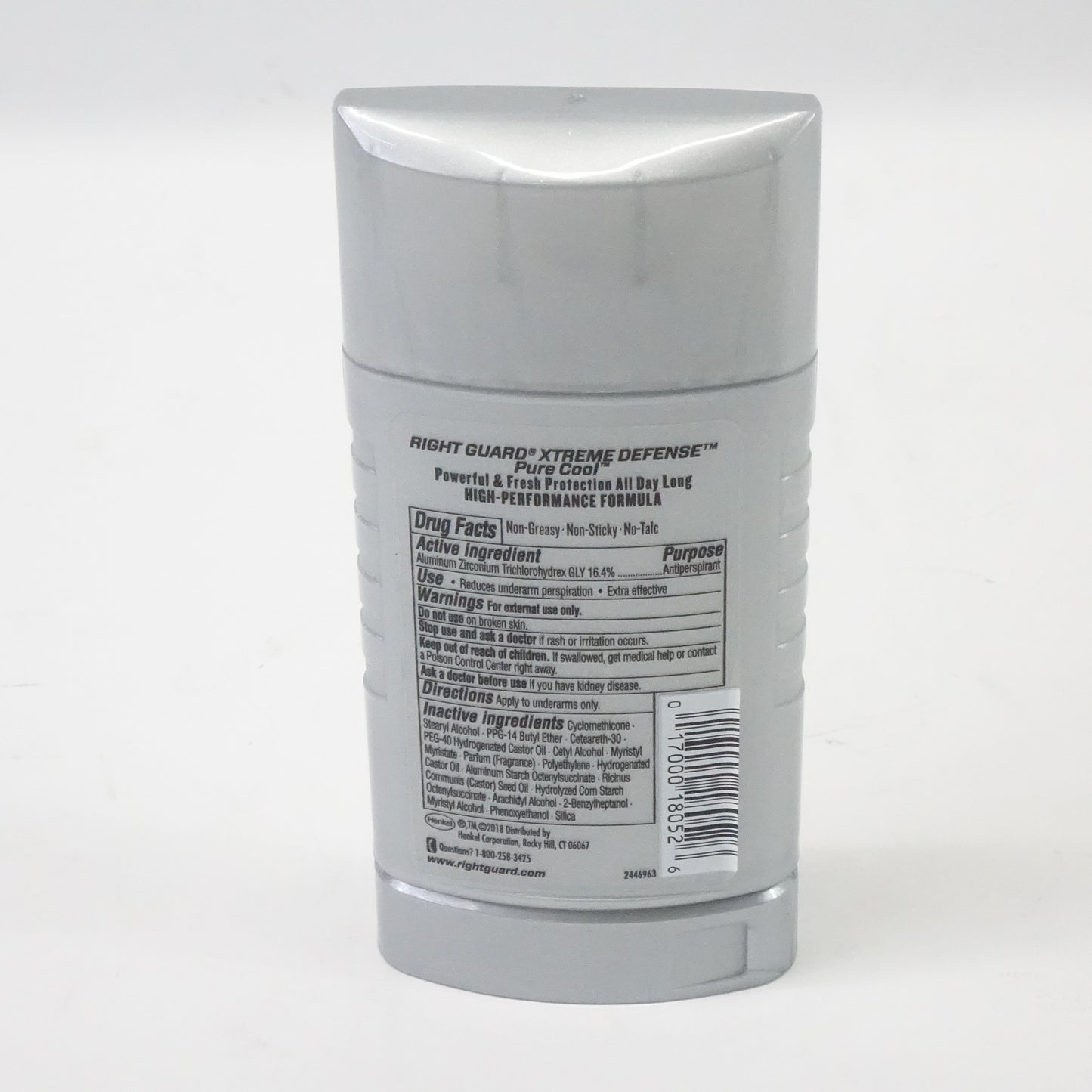 Right Guard Xtreme Defense Invisible Solid Deodorant, Pure Cool, 2.6 oz (3 Pack)