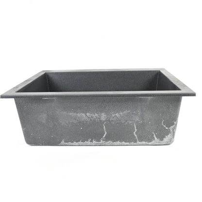 Houzer Cassiano Granite Composite Drop-In Kitchen Sink 24" Single Bowl Midnite