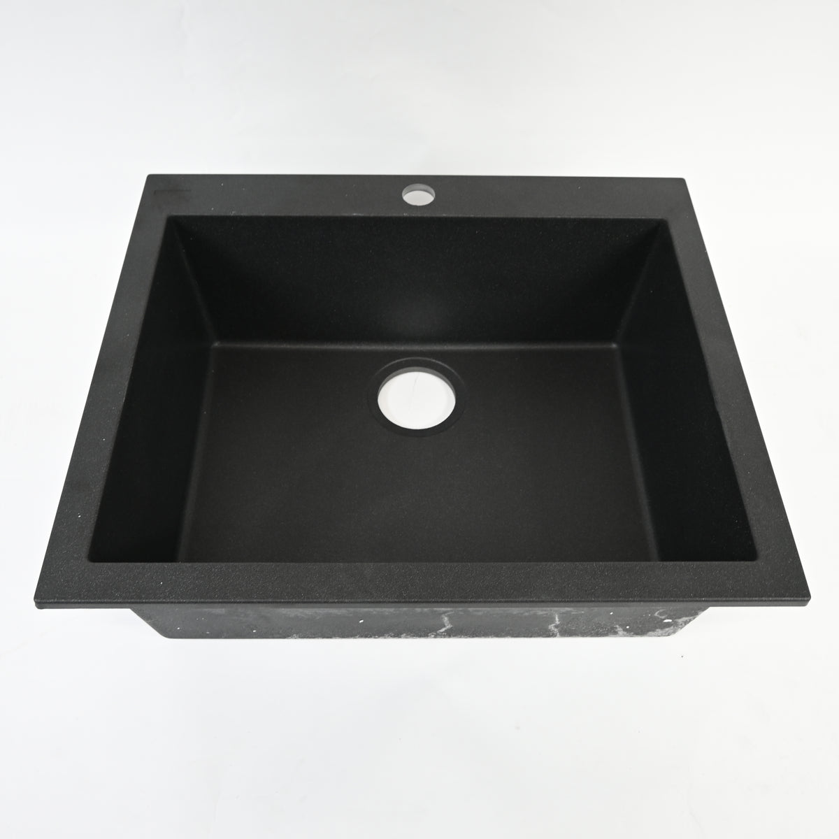 Houzer Cassiano Granite Composite Drop-In Kitchen Sink 24" Single Bowl Midnite
