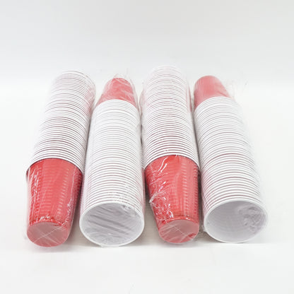 Solimo 18 oz Disposable Plastic Party Cups, 200 Count 4 Pack 50, Red - Open Box