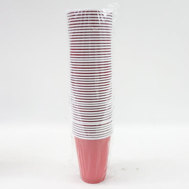 Solimo 18 oz Disposable Plastic Party Cups, 200 Count 4 Pack 50, Red - Open Box
