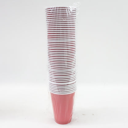 Solimo 18 oz Disposable Plastic Party Cups, 200 Count 4 Pack 50, Red - Open Box