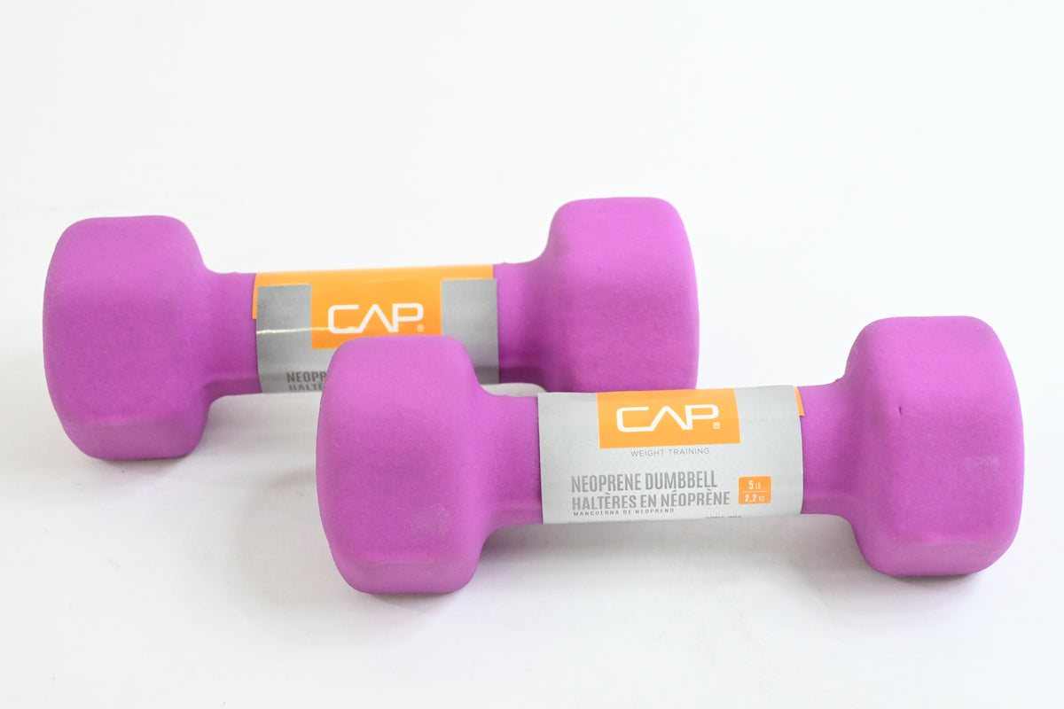 Cap Barbell CAP Barbell Neoprene Coated Dumbbells, 2pk, Pinkish/Purple - Grade A