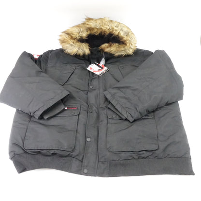 Canada Weathergear Men's Heavyweight Winter Bomber Parka Jacket Black 5XL NWT -