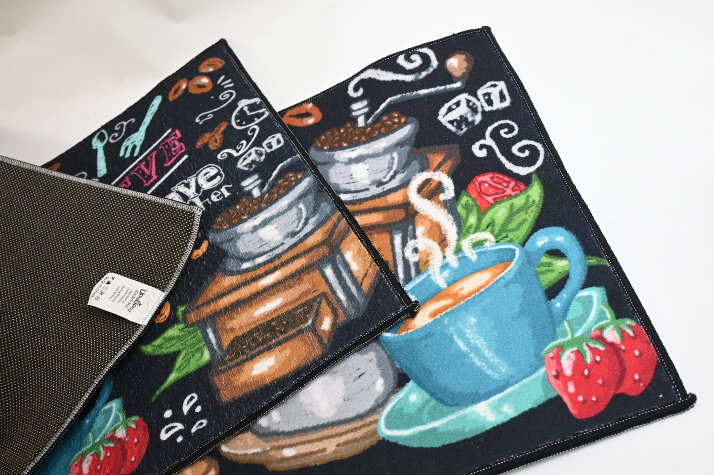 UpNUpCo Artistic and Colorful Kitchen Mats for Floor Non Slip -2 Pieces