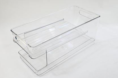 Soda Can Organizer, 2-tier Auto-Rolling Down Soda Can Dispenser