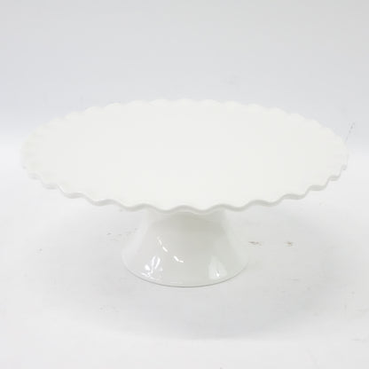 Sweese 710.101 11-Inch Porcelain Cake Stand, Round Dessert Stand, Cupcake Stand for Birthday Parties, Weddings, Baby Shower and Other Events, White