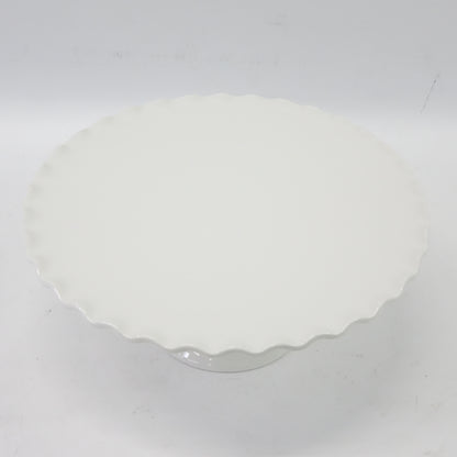 Sweese 710.101 11-Inch Porcelain Cake Stand, Round Dessert Stand, Cupcake Stand for Birthday Parties, Weddings, Baby Shower and Other Events, White