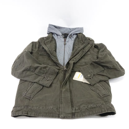 Levi's Men's Two-Pocket Hoodie with Zip Out Jersey Bib/Hood, Olive 2, Small