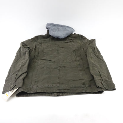 Levi's Men's Two-Pocket Hoodie with Zip Out Jersey Bib/Hood, Olive 2, Small