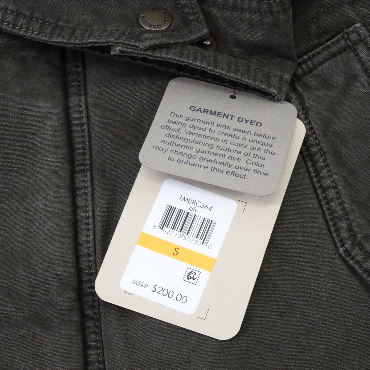 Levi's Men's Two-Pocket Hoodie with Zip Out Jersey Bib/Hood, Olive 2, Small