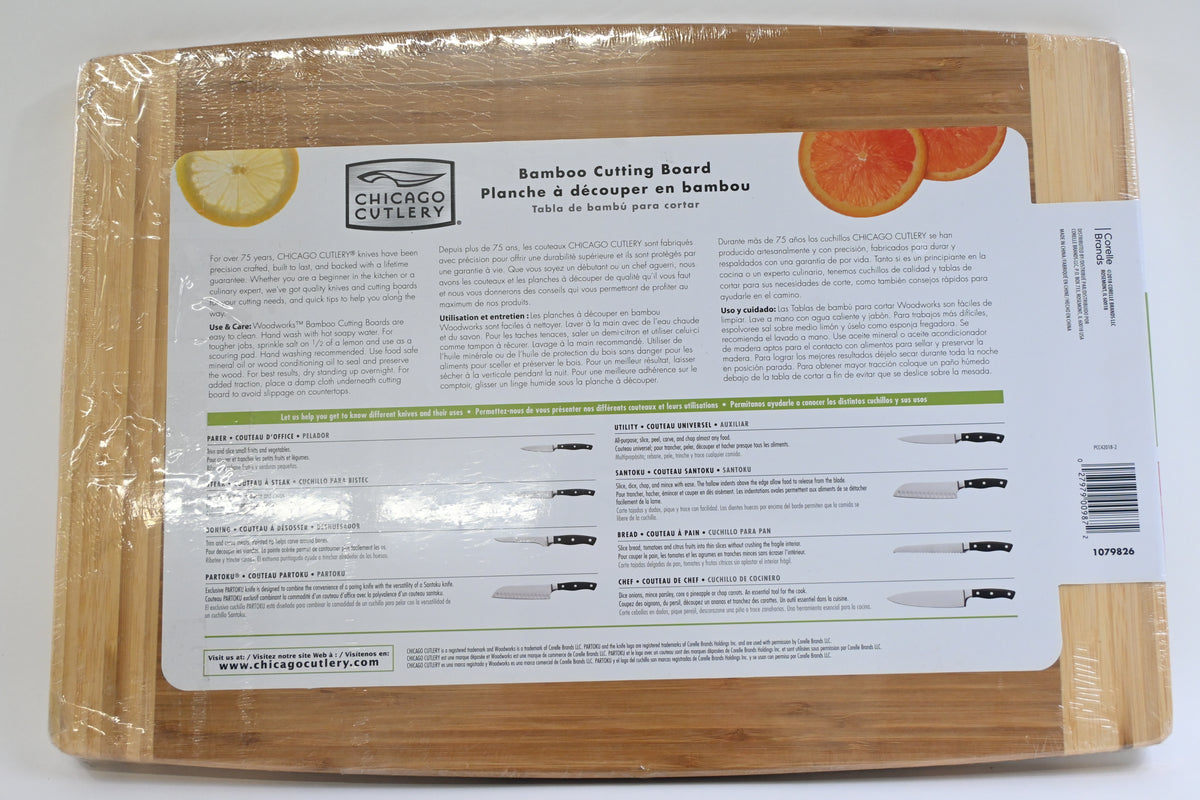 Chicago Cutlery® Woodworks 14” x 20” Bamboo Cutting Board