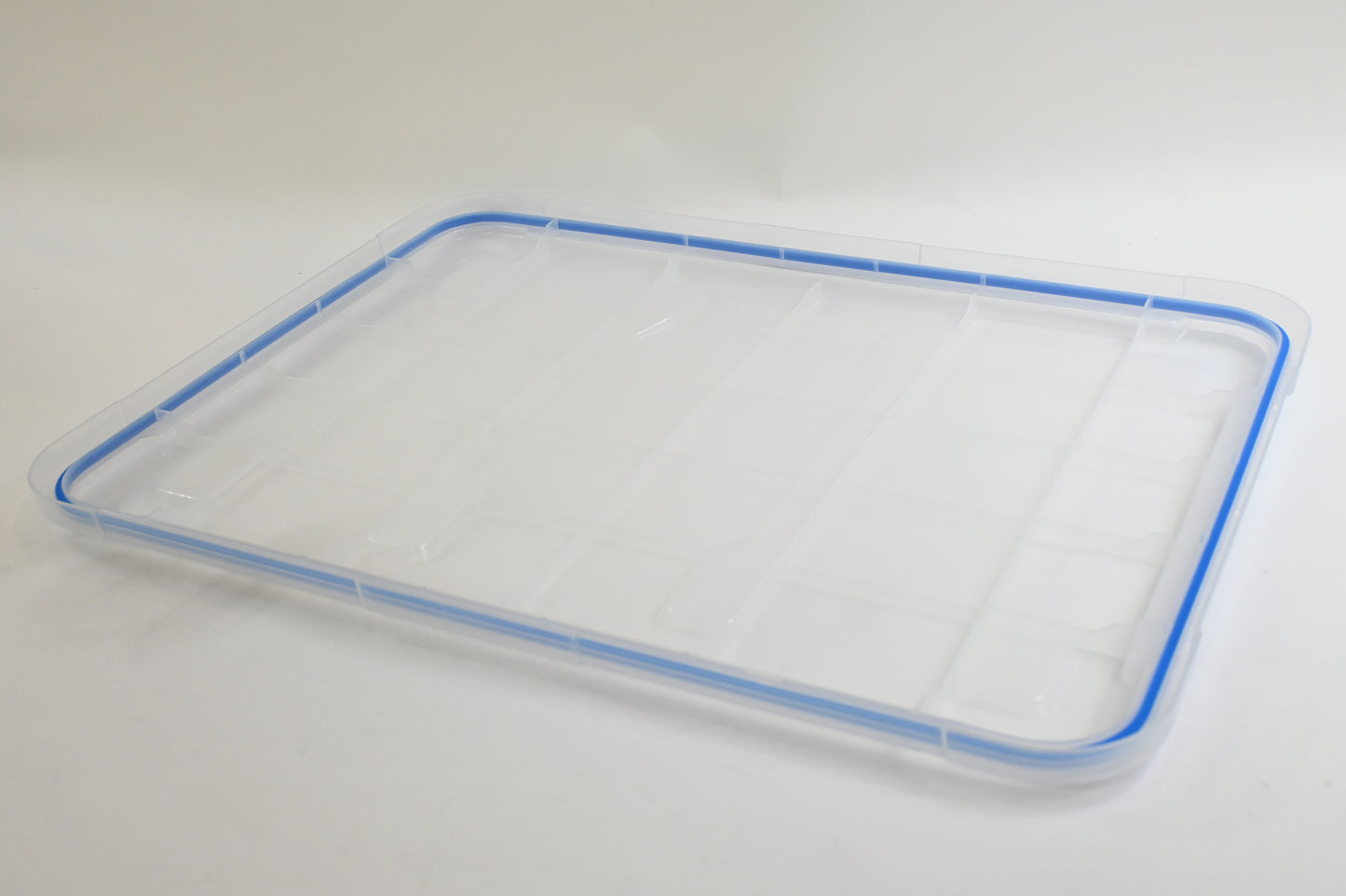 Ezy Storage 75L 79.3 Qt IP67 Waterproof Storage Box Clear Tote Heavy Duty Blue L