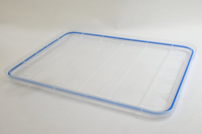 Ezy Storage 75L 79.3 Qt IP67 Waterproof Storage Box Clear Tote Heavy Duty Blue L