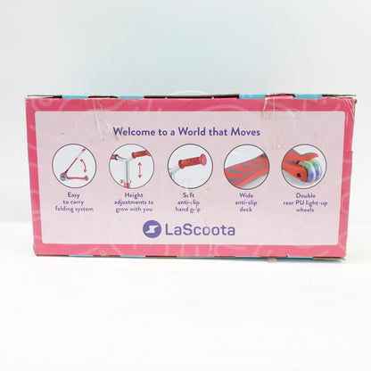 Kick Scooter for Kids With Light up Wheels- Red