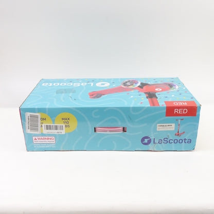 Kick Scooter for Kids With Light up Wheels- Red