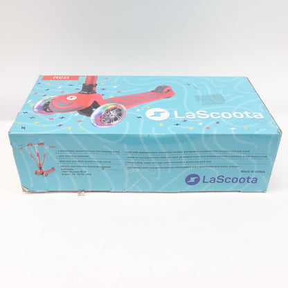 Kick Scooter for Kids With Light up Wheels- Red