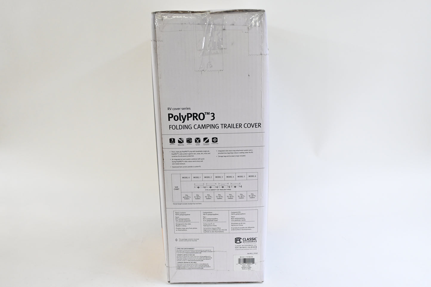 PolyPRO3 Folding Camping Trailer Cover, 14'-16'L, RV/Camper/Travel Trailer Cover