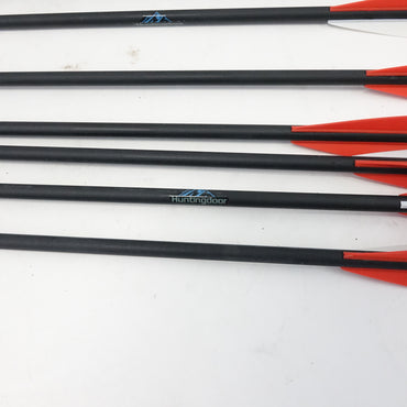 30-Inch Carbon Target Arrows – 12-Pack Precision Practice Arrows with Removabl
