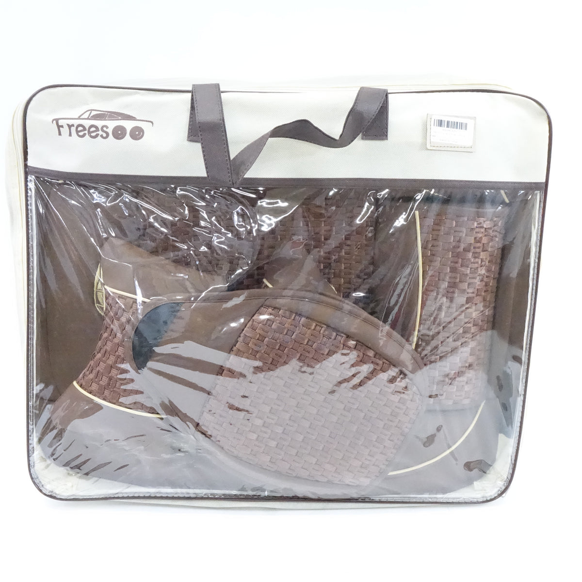 FREESOO Car Leather Seat Cover, Universal Fit 5 Seats Vehicle (Coffee 9)