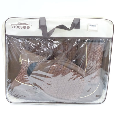 FREESOO Car Leather Seat Cover, Universal Fit 5 Seats Vehicle (Coffee 9)