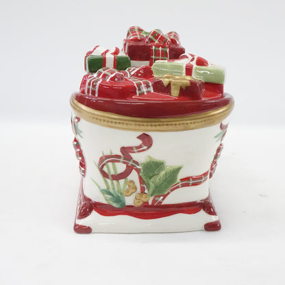 Charter Club Grand Buffet Tartan Plaid Holiday Figural Cookie Jar - Grade A