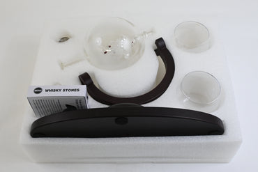 Denkee Whiskey Decanter Set w/ 2 Glasses for Liquor, - 1000ml - Open Box