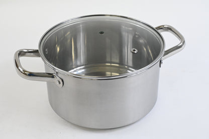Stainless Steel Cookware Set, 5 Piece Kitchen Induction Cookware Set, Professional Quality Clad Pan & Pot Cook SetsWorks