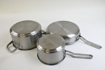 Stainless Steel Cookware Set, 5 Piece Kitchen Induction Cookware Set, Professional Quality Clad Pan & Pot Cook SetsWorks