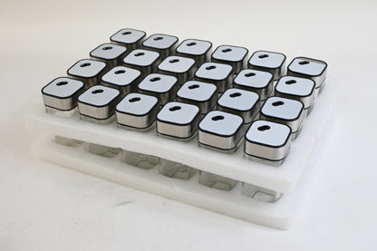 24pk of 4oz Glass Spice Jars with Label and Airtight Stainless Steel Turn Caps