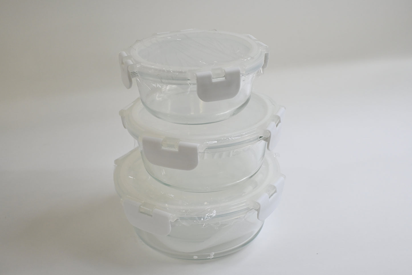 12 Glass Airtight Food Storage Containers, BPA Free & Leak Proof, White