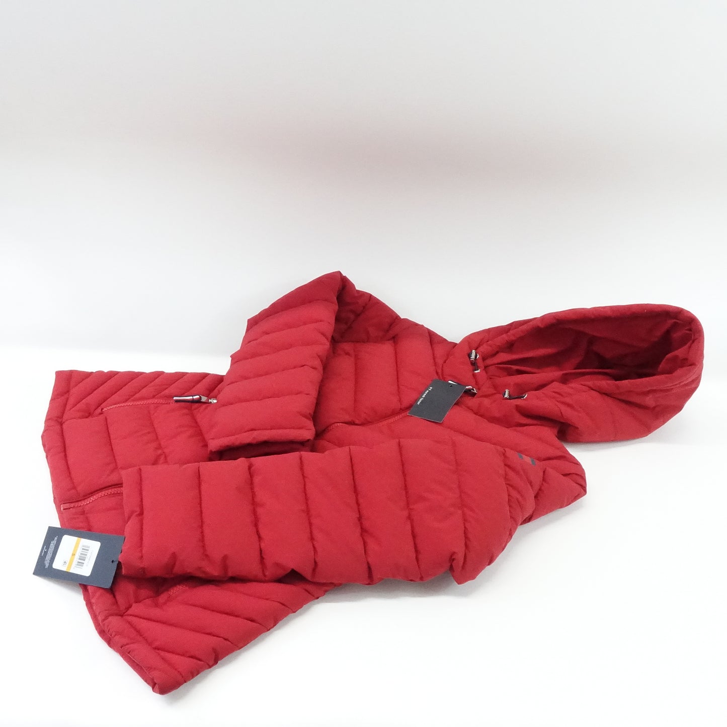 Tommy Hilfiger Hooded Packable Jacket, Small, Red