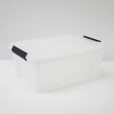 IRIS USA 13 QT Plastic Storage Box Lid & Latches, 6 Pack, Pearl - Open Box