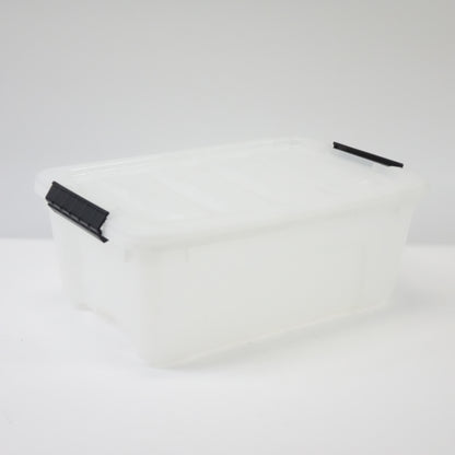 IRIS USA 13 QT Plastic Storage Box Lid & Latches, 6 Pack, Pearl - Open Box