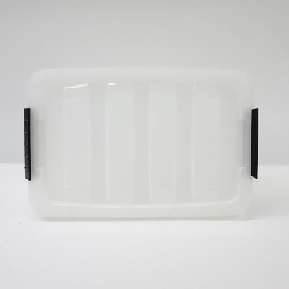 IRIS USA 13 QT Plastic Storage Box Lid & Latches, 6 Pack, Pearl - Open Box