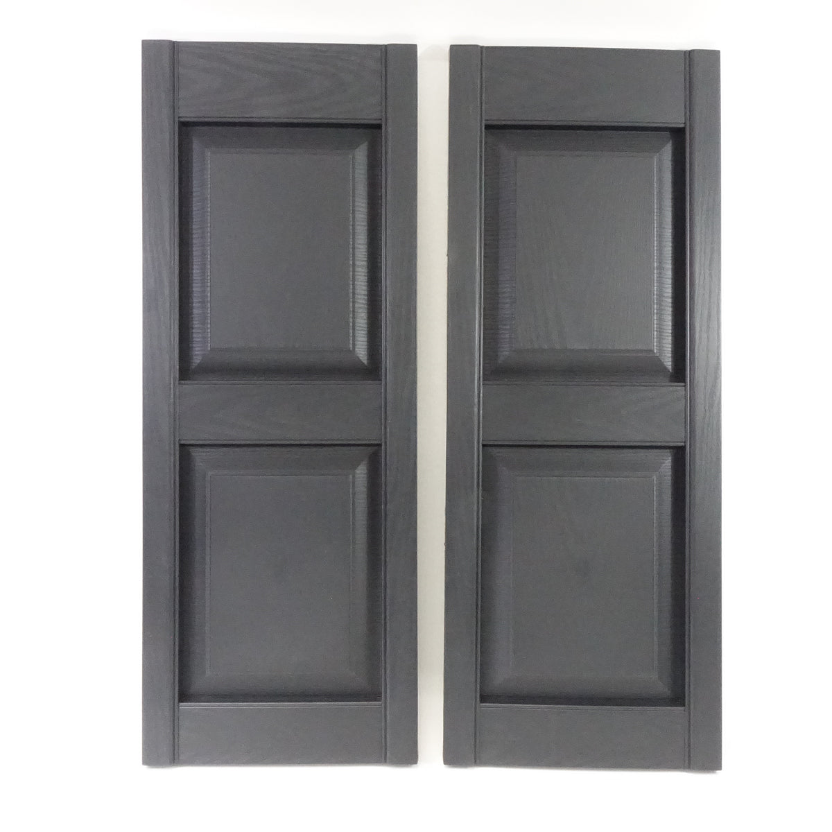 Raised Panel Vinyl Shutters- 14-3/4" x 39" - Black - Open Box